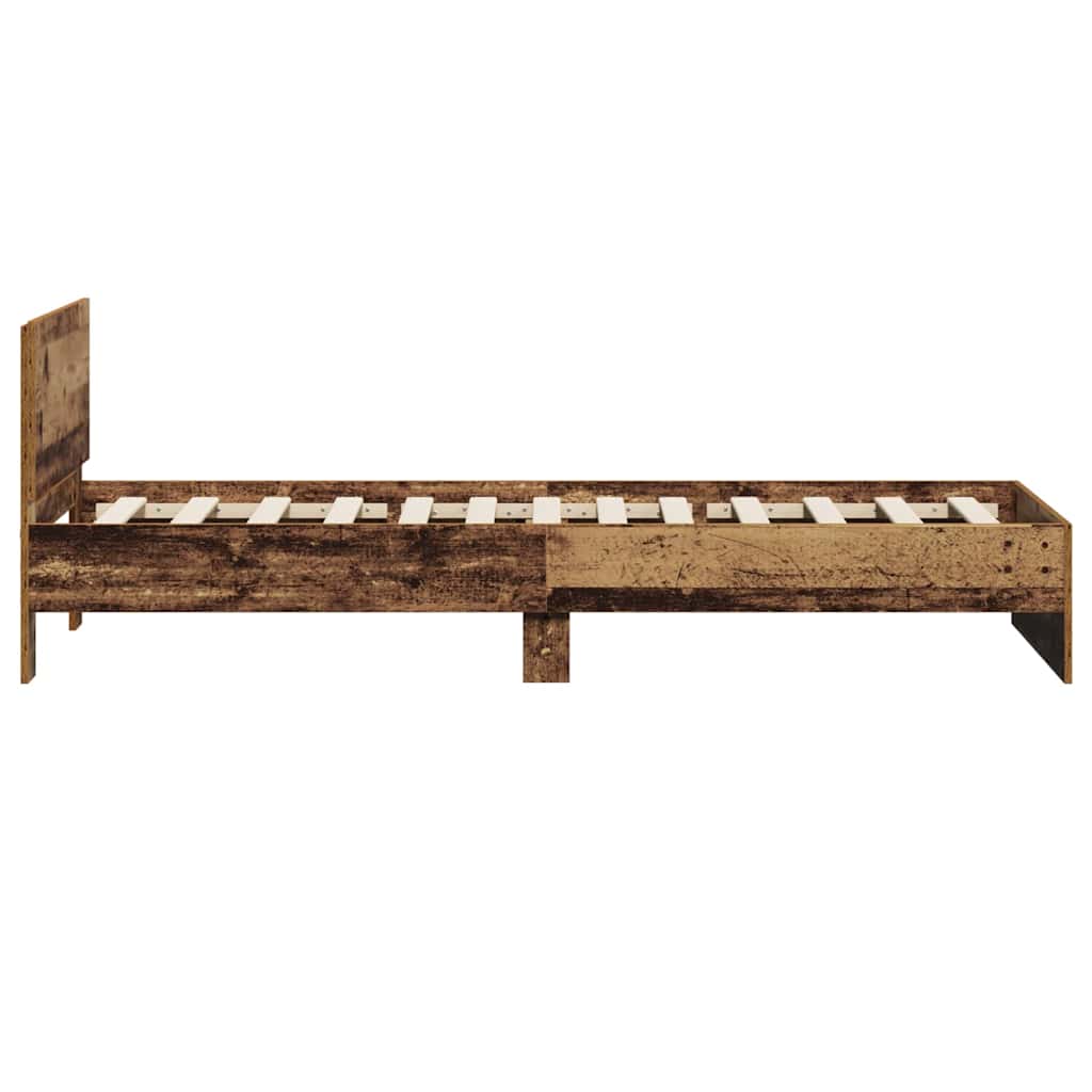 Rám Postele Nástěnný Staré Dřevo 75 X 190 Cm Kompozitní Dřevo