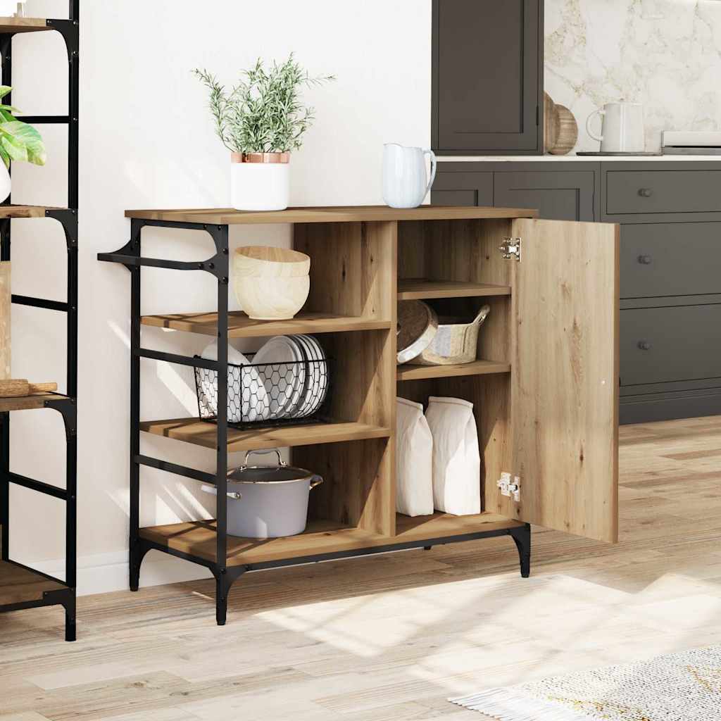 Kuchyňský Vozík Artisanový Dub 87,5 X 39 X 84,5 Cm