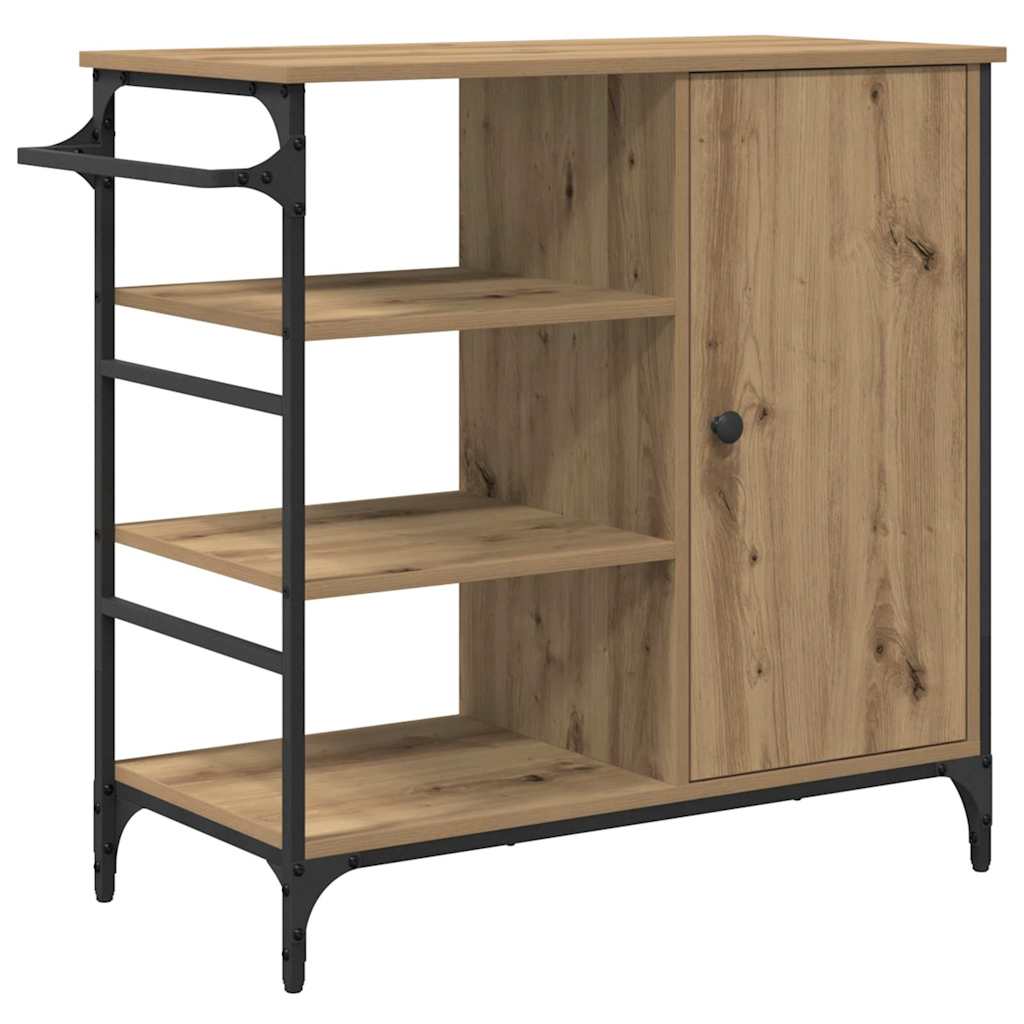 Kuchyňský Vozík Artisanový Dub 87,5 X 39 X 84,5 Cm