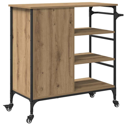 Kuchyňský Vozík Artisanový Dub 87,5 X 39 X 84,5 Cm