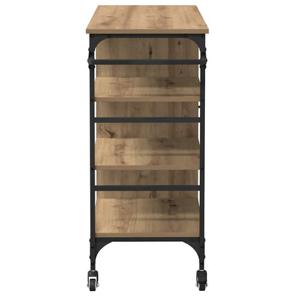 Kuchyňský Vozík Artisanový Dub 87,5 X 39 X 84,5 Cm