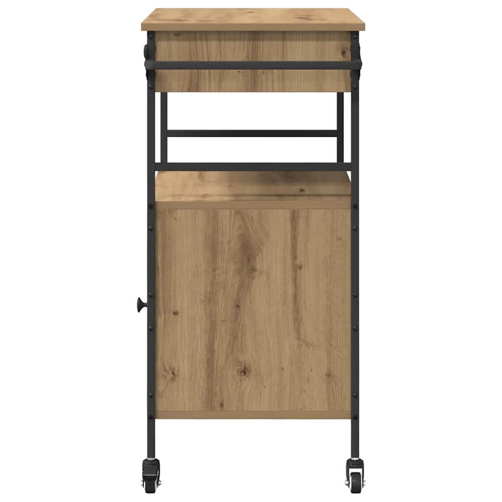 Kuchyňský Vozík Artisanový Dub 56 X 43 X 89,5 Cm