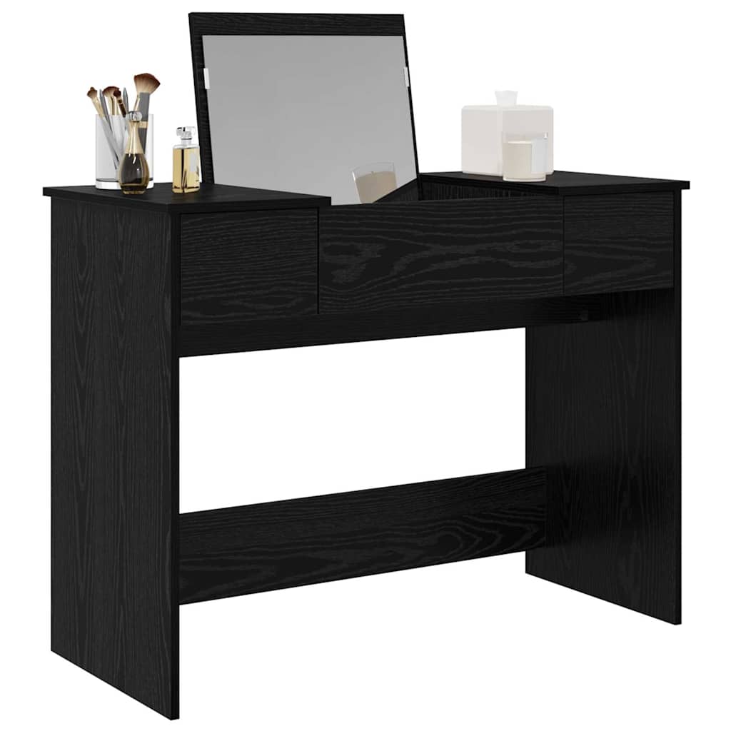 Kosmetický Stolek Se Zásuvkou Černý Dub 100 X 45 X 76 Cm