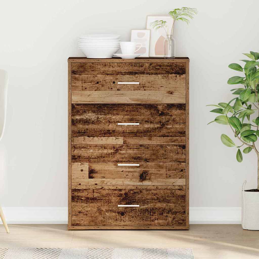 Servírovací Skříň Staré Dřevo 60 X 31 X 84 Cm Kompozitní Dřevo