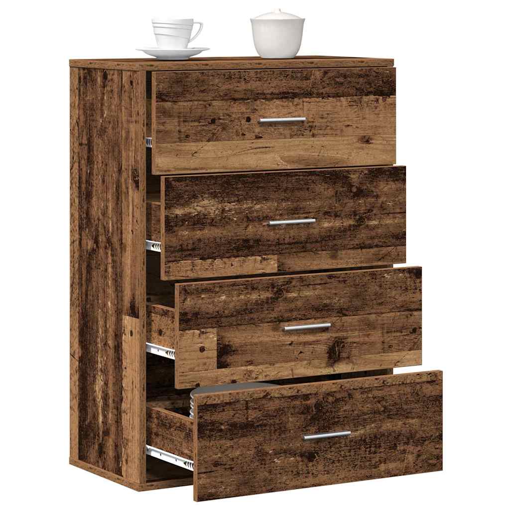 Servírovací Skříň Staré Dřevo 60 X 31 X 84 Cm Kompozitní Dřevo