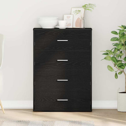 Servírovací Skříň Černý Dub 60 X 31 X 84 Cm Kompozitní Dřevo