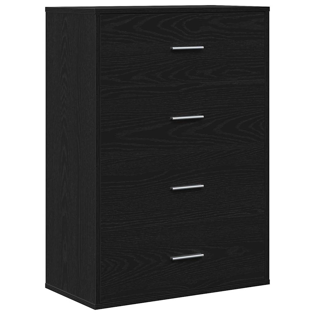 Servírovací Skříň Černý Dub 60 X 31 X 84 Cm Kompozitní Dřevo