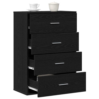 Servírovací Skříň Černý Dub 60 X 31 X 84 Cm Kompozitní Dřevo