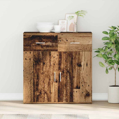 Servírovací Skříň Staré Dřevo 78 X 38 X 80 Cm Kompozitní Dřevo