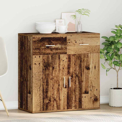Servírovací Skříň Staré Dřevo 78 X 38 X 80 Cm Kompozitní Dřevo