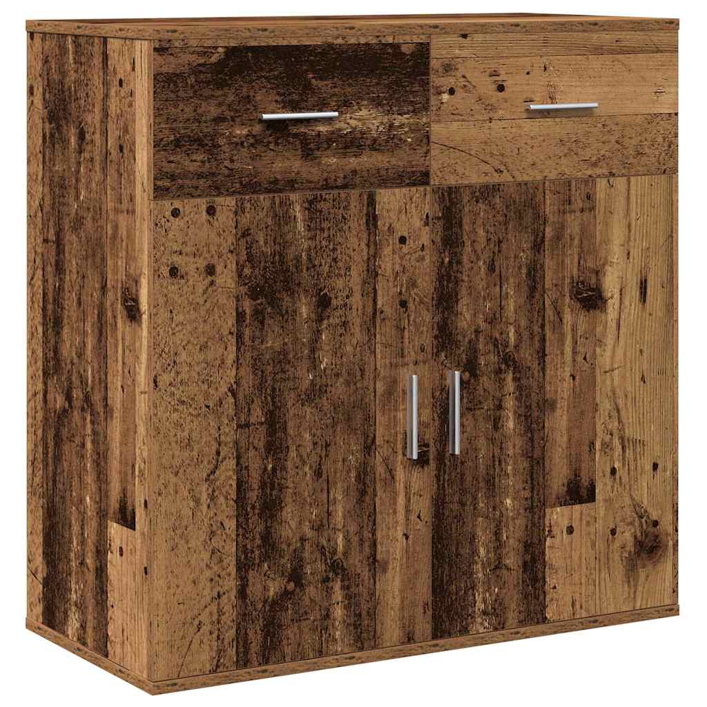 Servírovací Skříň Staré Dřevo 78 X 38 X 80 Cm Kompozitní Dřevo
