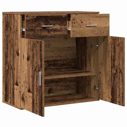 Servírovací Skříň Staré Dřevo 78 X 38 X 80 Cm Kompozitní Dřevo