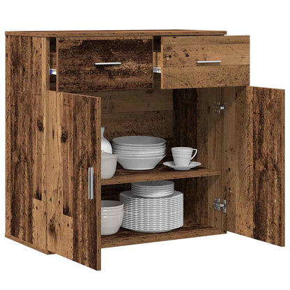 Servírovací Skříň Staré Dřevo 78 X 38 X 80 Cm Kompozitní Dřevo