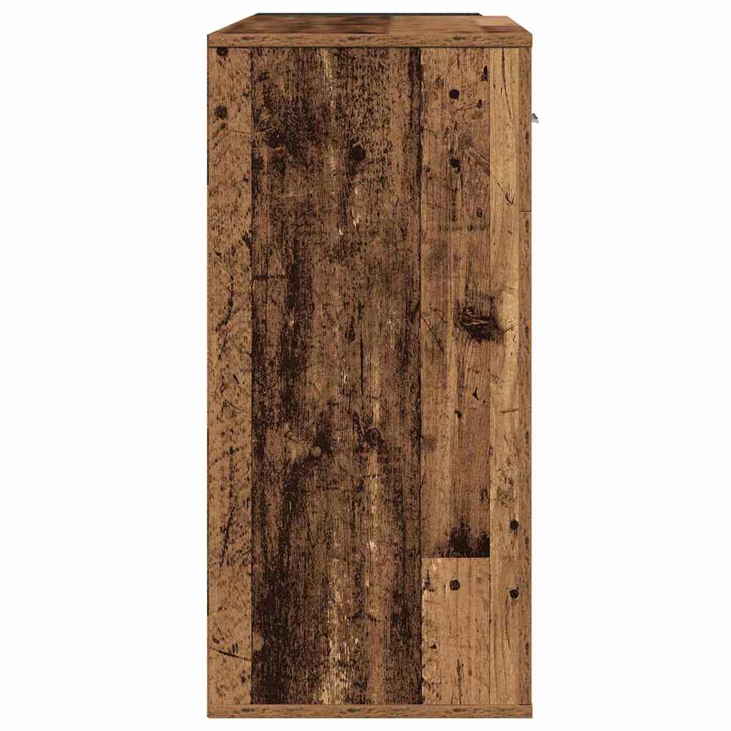Servírovací Skříň Staré Dřevo 78 X 38 X 80 Cm Kompozitní Dřevo