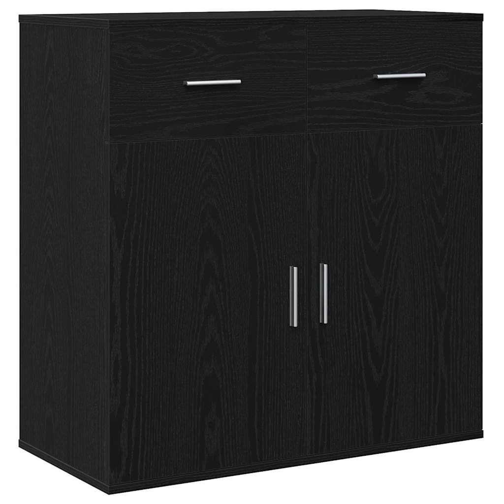 Servírovací Skříň Černý Dub 78 X 38 X 80 Cm Kompozitní Dřevo