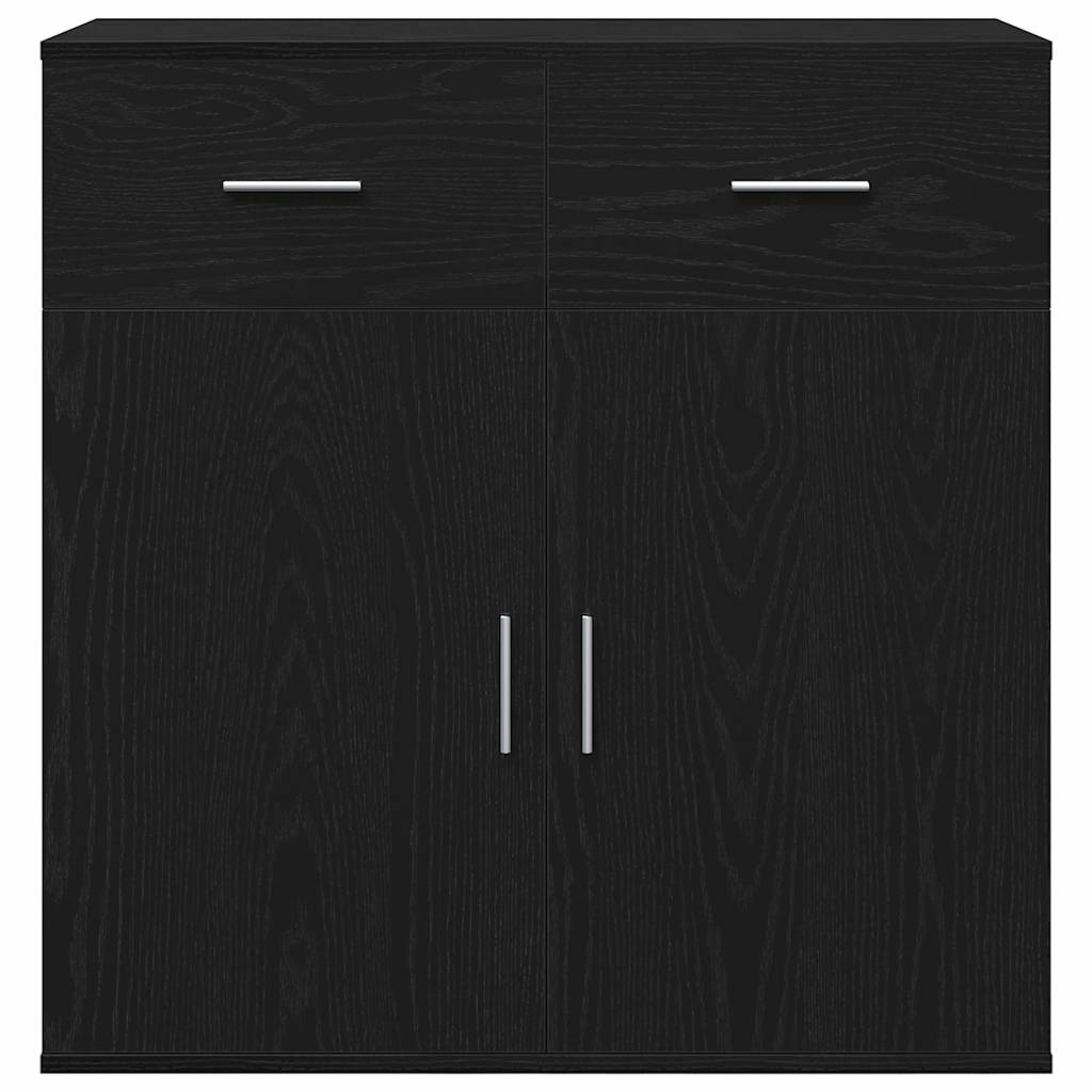 Servírovací Skříň Černý Dub 78 X 38 X 80 Cm Kompozitní Dřevo