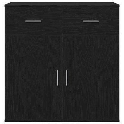 Servírovací Skříň Černý Dub 78 X 38 X 80 Cm Kompozitní Dřevo