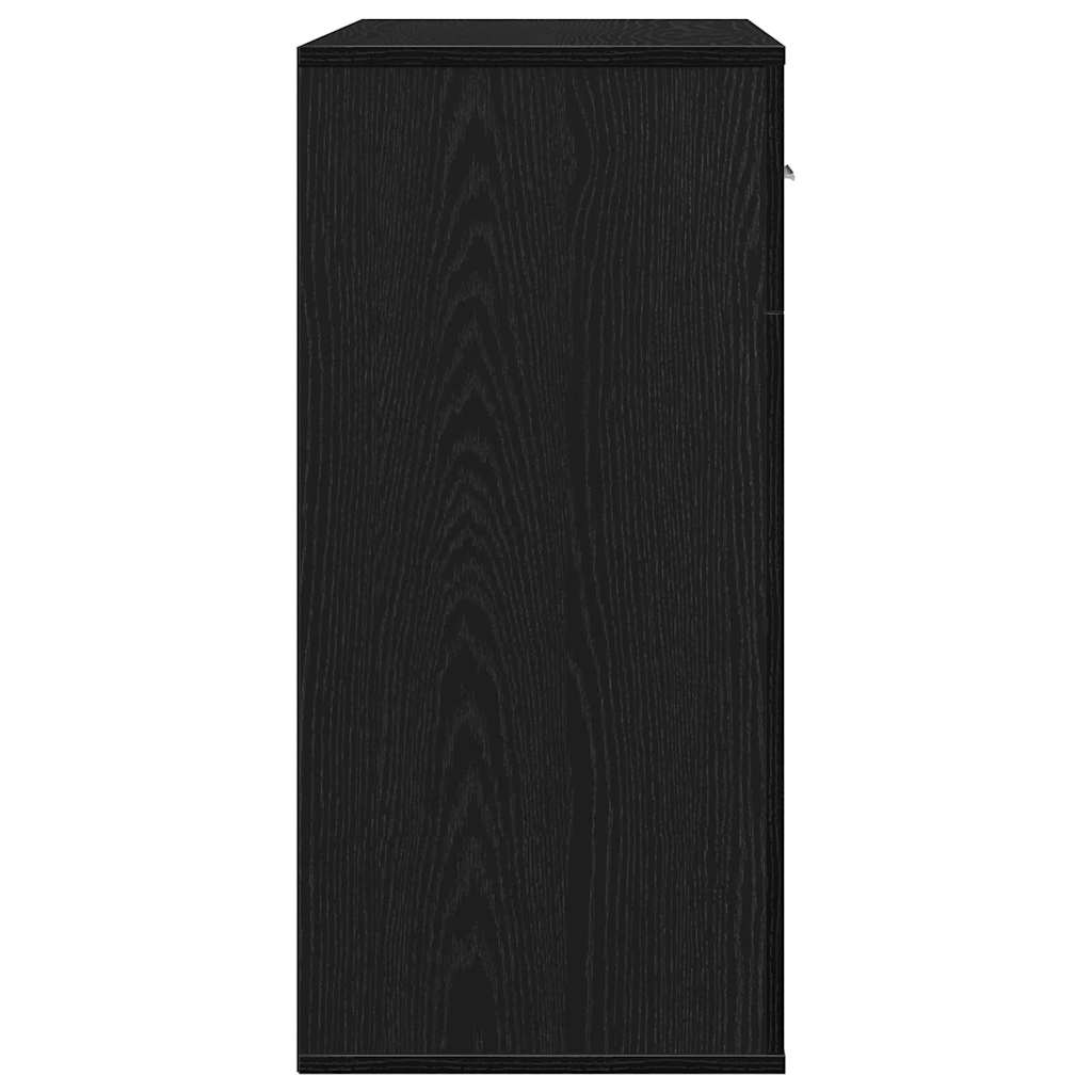Servírovací Skříň Černý Dub 78 X 38 X 80 Cm Kompozitní Dřevo