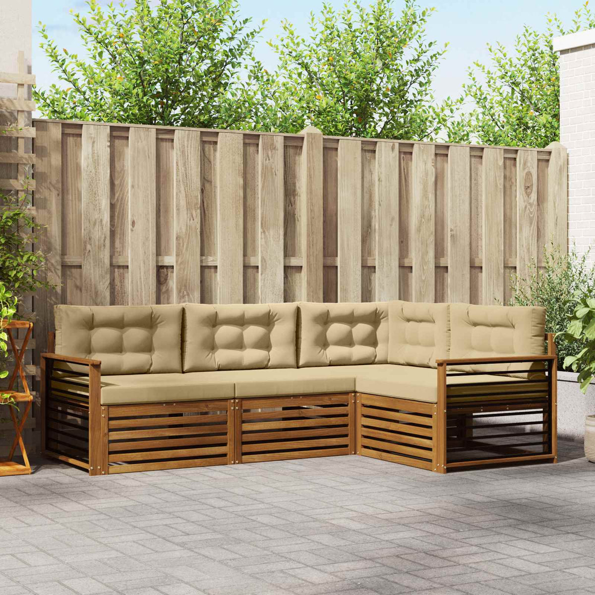 Venkovní Pohovková Souprava 4 Ks Masivní Akátové Dřevo