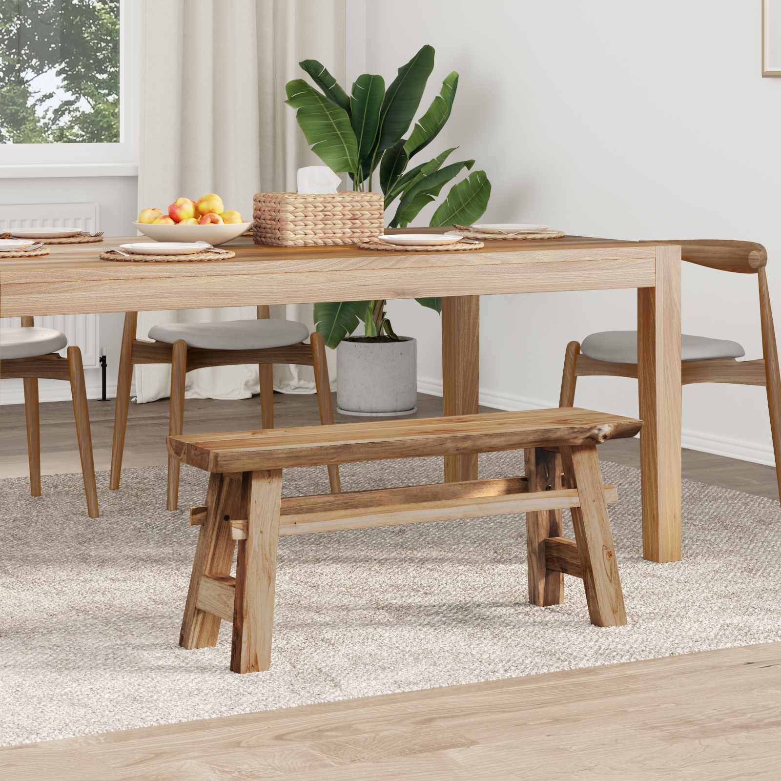 Lavice Přírodní 100 X 29 X 43,5 Cm Pevné Teakové Dřevo