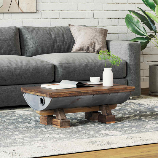 Konferenční Stolek Přírodní 90 X 50 X 35 Cm Dřevo