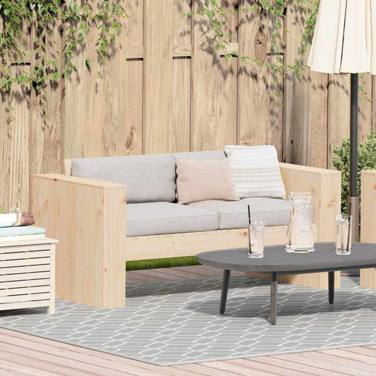 Zahradní Sofa Přírodní 134 X 60 X 62 Cm Masivní Borové Dřevo