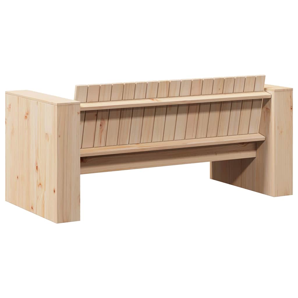Zahradní Sofa Přírodní 134 X 60 X 62 Cm Masivní Borové Dřevo