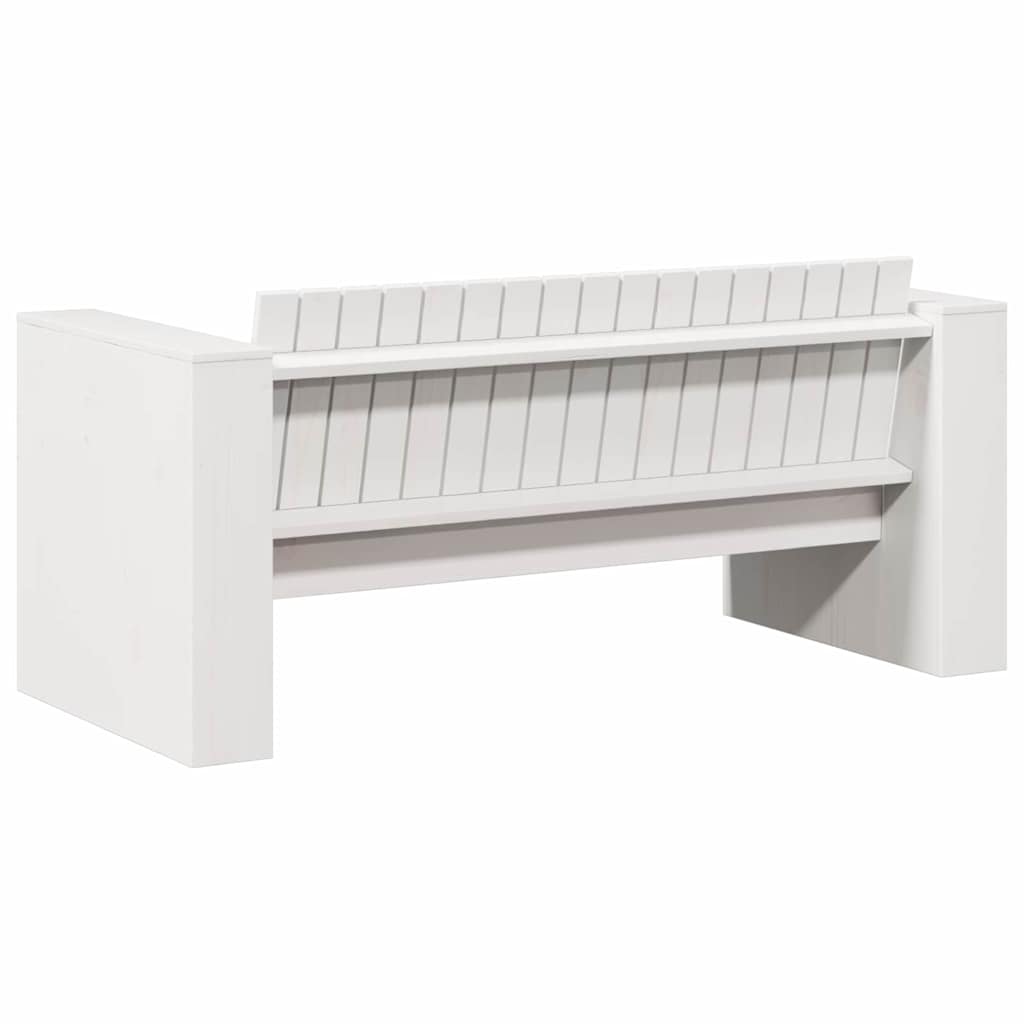 Zahradní Sofa Bílá 134 X 60 X 62 Cm Masivní Borové Dřevo