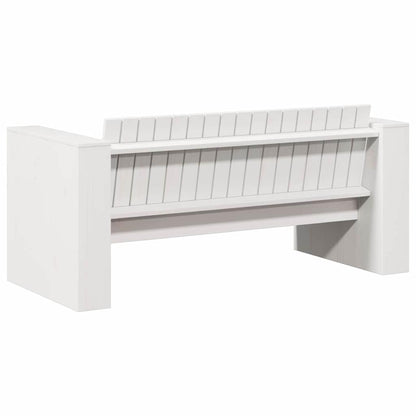 Zahradní Sofa Bílá 134 X 60 X 62 Cm Masivní Borové Dřevo