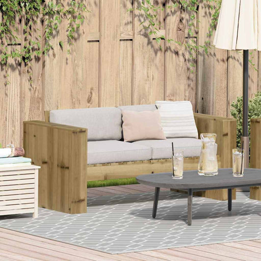 Zahradní Sofa Zelená 134 X 60 X 62 Cm Masivní Borové Dřevo