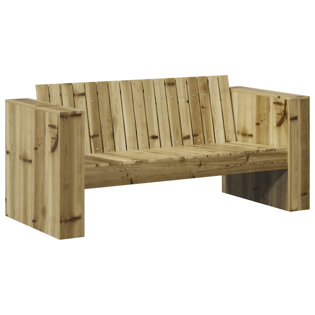 Zahradní Sofa Zelená 134 X 60 X 62 Cm Masivní Borové Dřevo