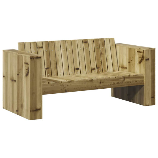 Zahradní Sofa Zelená 134 X 60 X 62 Cm Masivní Borové Dřevo
