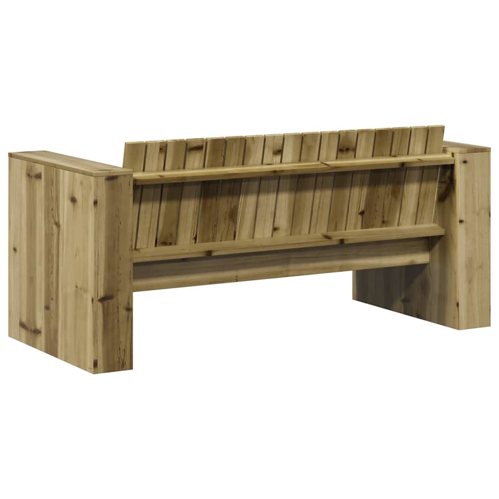 Zahradní Sofa Zelená 134 X 60 X 62 Cm Masivní Borové Dřevo