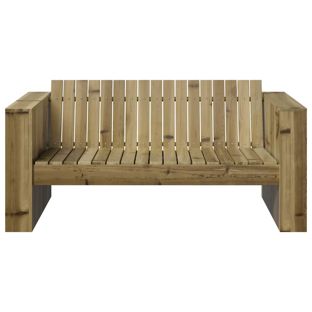 Zahradní Sofa Zelená 134 X 60 X 62 Cm Masivní Borové Dřevo