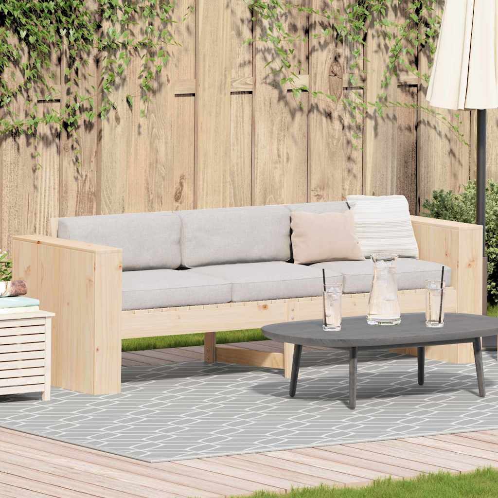 Zahradní Sofa Přírodní 185,5 X 60 X 62 Cm Masivní Borové Dřevo