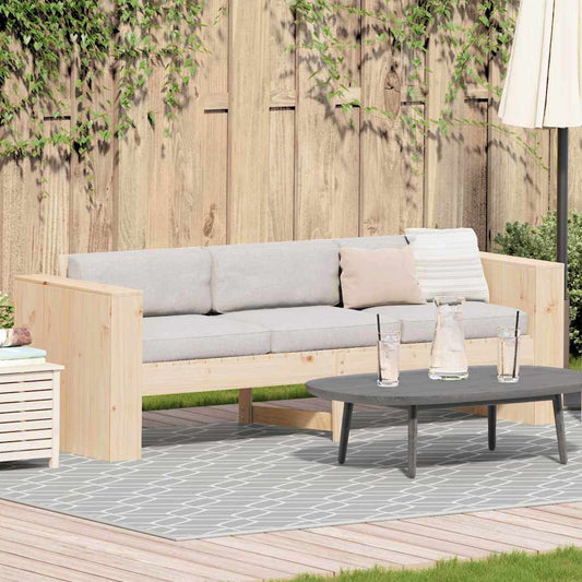 Zahradní Sofa Přírodní 185,5 X 60 X 62 Cm Masivní Borové Dřevo
