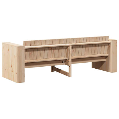 Zahradní Sofa Přírodní 185,5 X 60 X 62 Cm Masivní Borové Dřevo