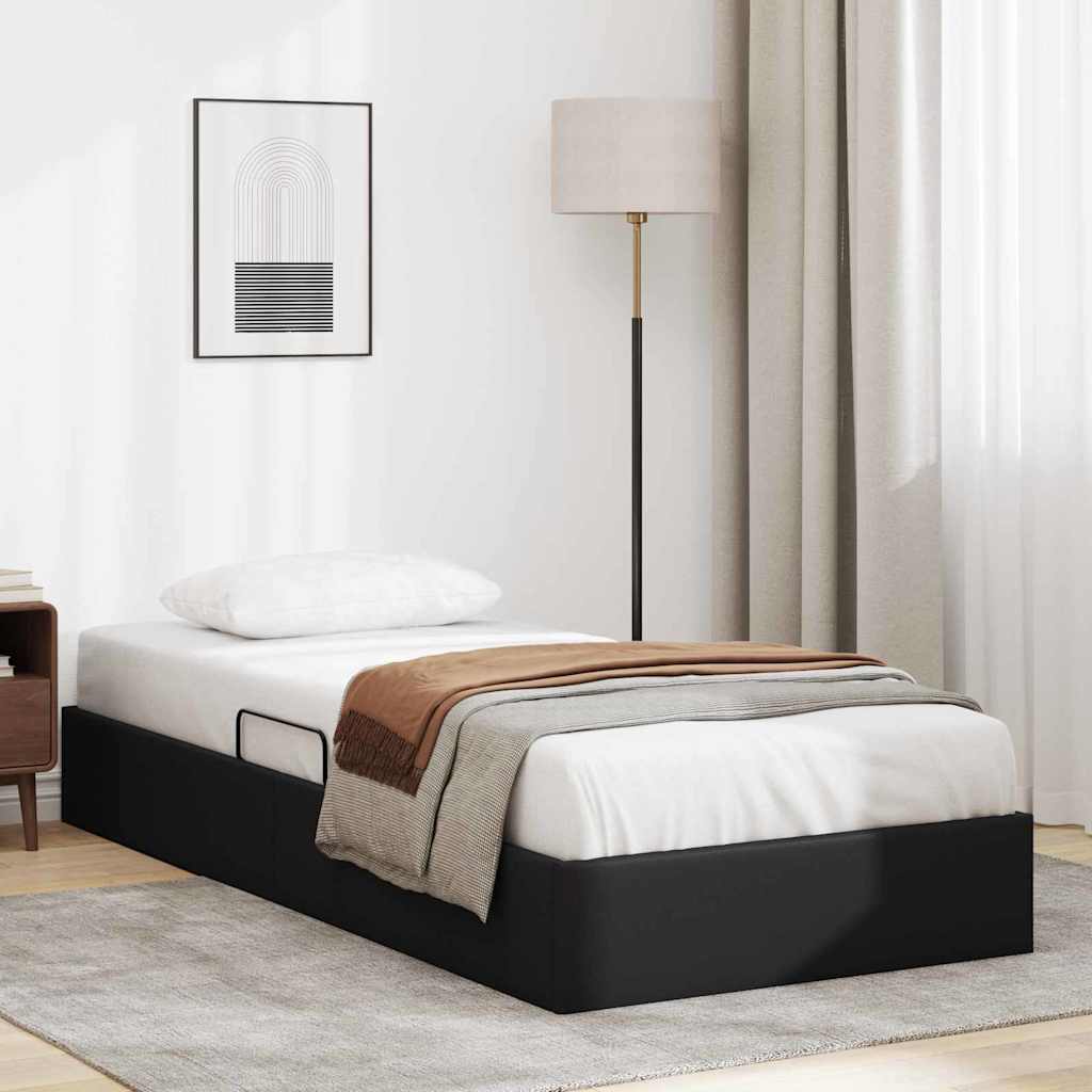 Postel S Úložným Prostorem 137 X 190 Cm Umělá Kůže