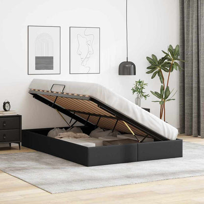 Postel S Úložným Prostorem 137 X 190 Cm Umělá Kůže