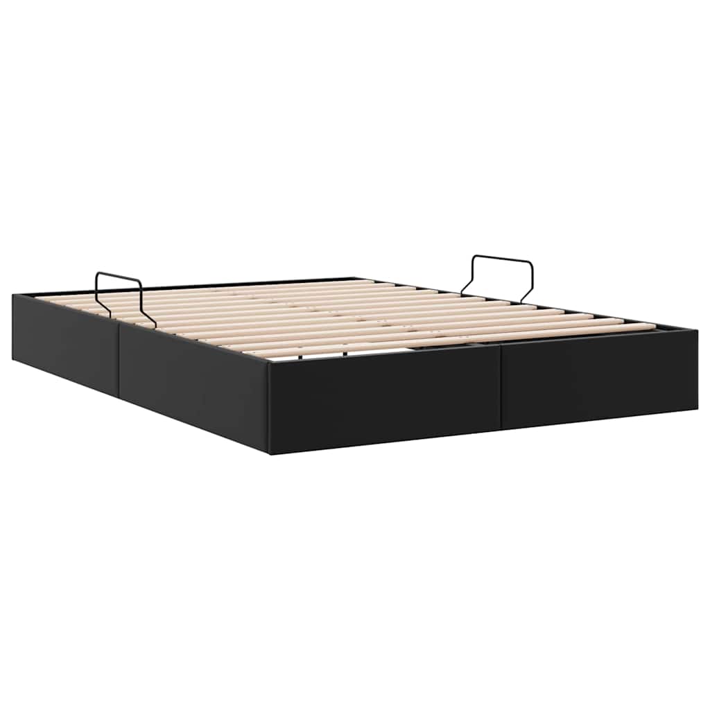 Postel S Úložným Prostorem 137 X 190 Cm Umělá Kůže
