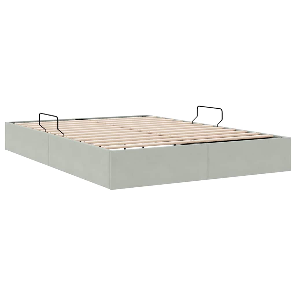 Postel S Úložným Prostorem 153 X 203 Cm Samet
