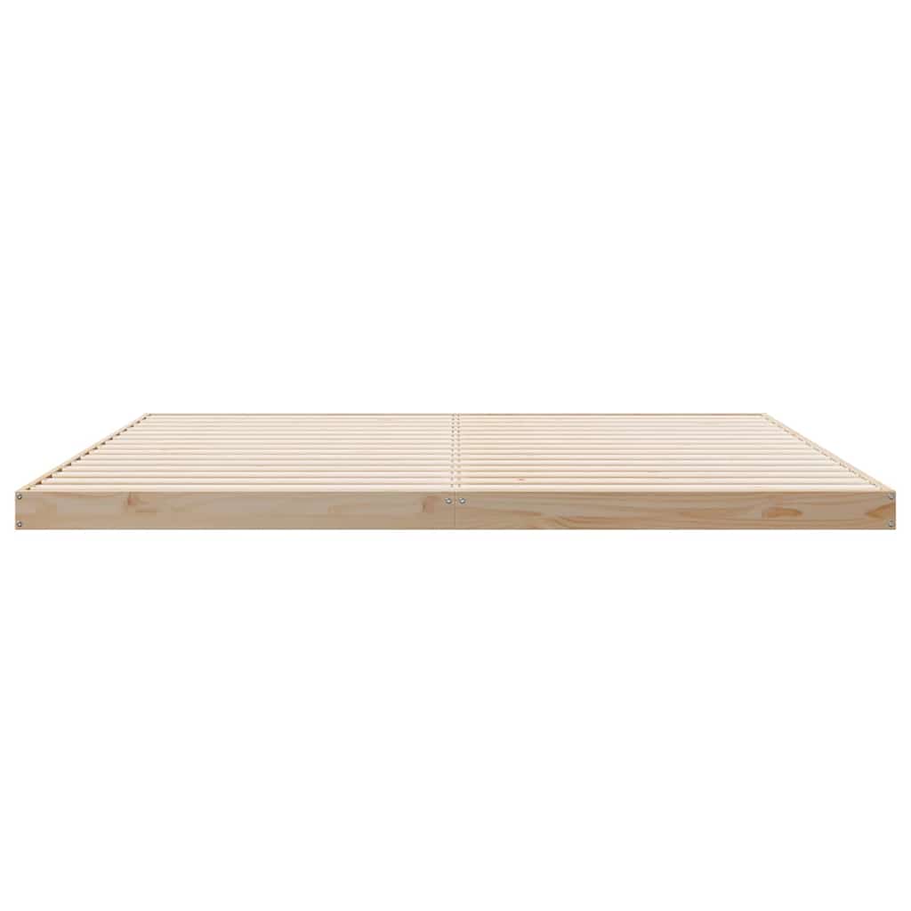 Rám Postele Přírodní 213,5 X 184 X 9 Cm Masivní Borové Dřevo