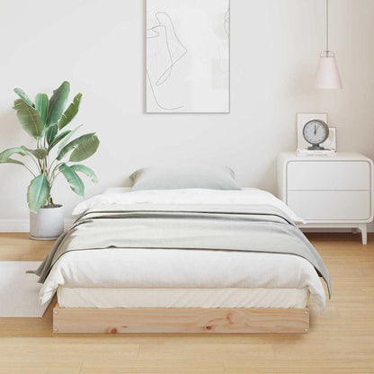 Rám Postele Přírodní 90 X 220 Cm Masivní Borové Dřevo
