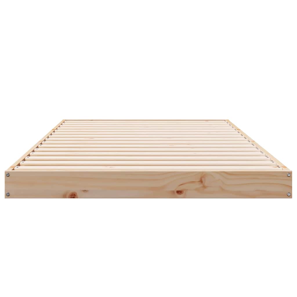 Rám Postele Přírodní 90 X 220 Cm Masivní Borové Dřevo