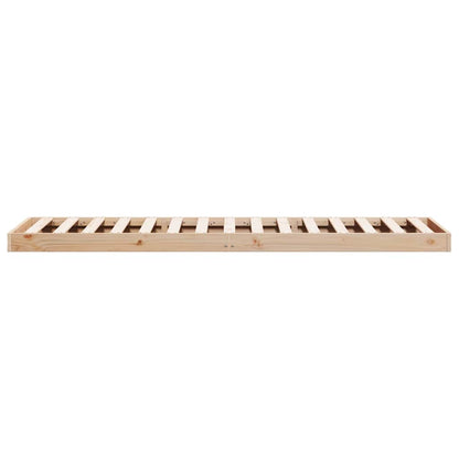 Rám Postele Přírodní 90 X 220 Cm Masivní Borové Dřevo