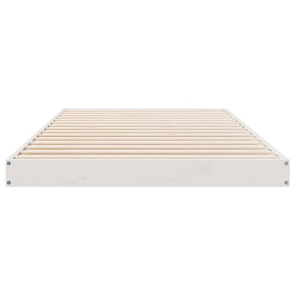 Rám Postele Bílá 90 X 220 Cm Masivní Borové Dřevo