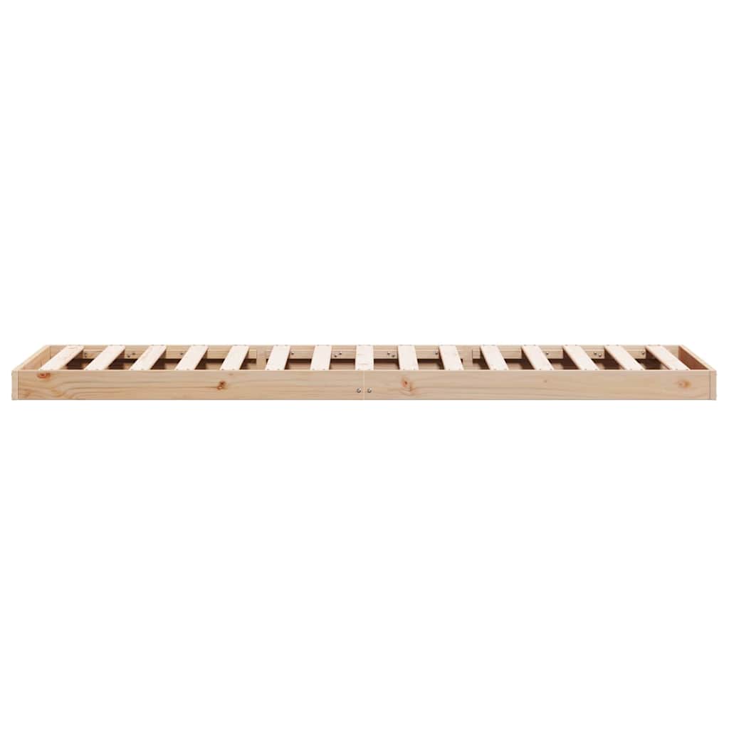 Rám Postele Přírodní 100 X 220 Cm Masivní Borové Dřevo