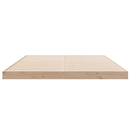 Rám Postele Přírodní 140 X 220 Cm Masivní Borové Dřevo
