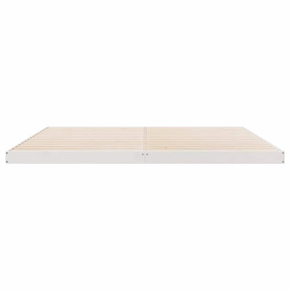 Rám Postele Bílá 180 X 220 Cm Masivní Borové Dřevo