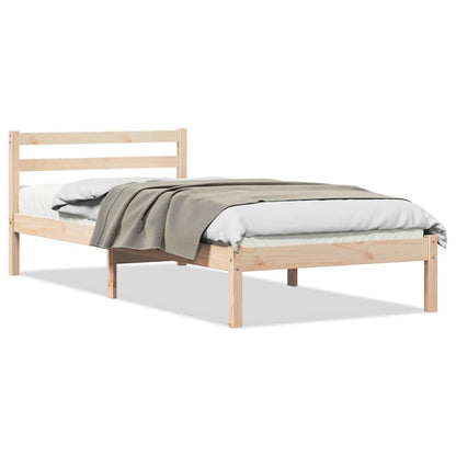 Rám Postele S Čelo Hnědá 215,5 X 85,5 X 69,5 Cm
